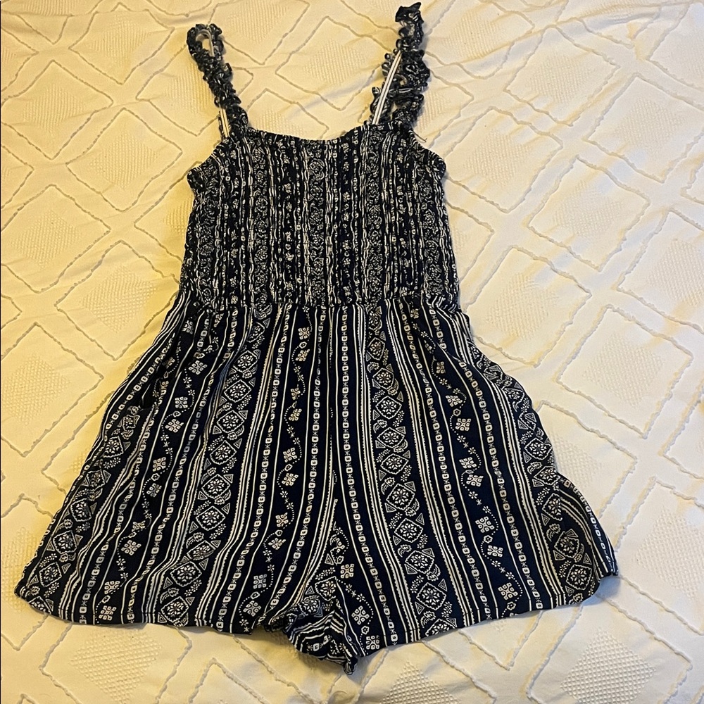 Lily Rose Navy and White Kids One Piece